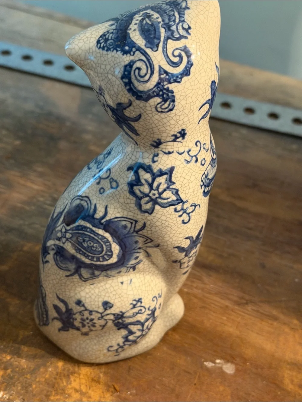Siamese Cat Figurine Blue and Gray Ceramic Paisley by Formalities Baum Bros. 7